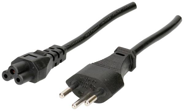 Max Hauri 162870 Strom Netzkabel  Schwarz 1.8 m