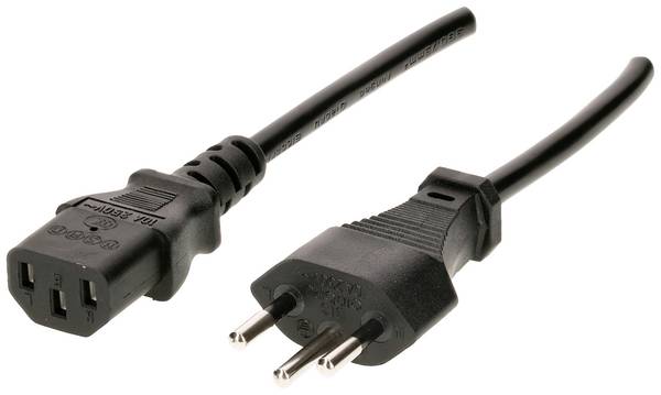 Max Hauri 162954 Strom Netzkabel  Schwarz 1 m