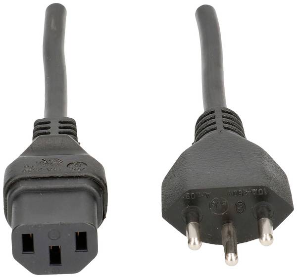 Max Hauri 128480 Strom Netzkabel  Schwarz 4 m