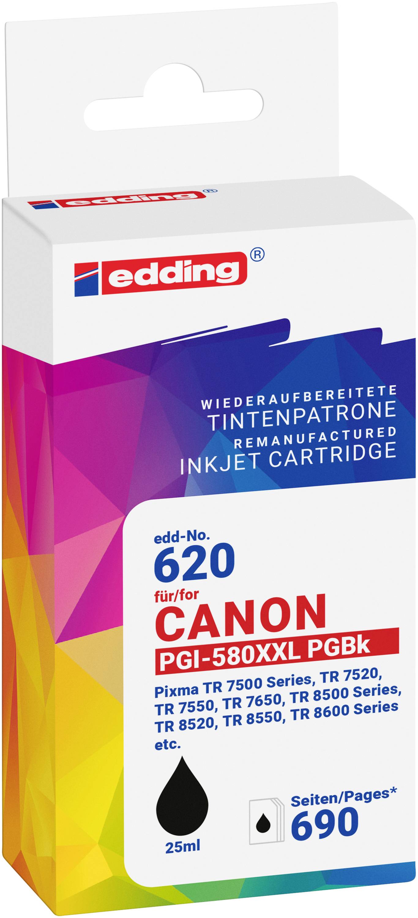 Edding Druckerpatrone ersetzt Canon PGI-580XXLBK Kompatibel Schwarz EDD-620 18-620-0