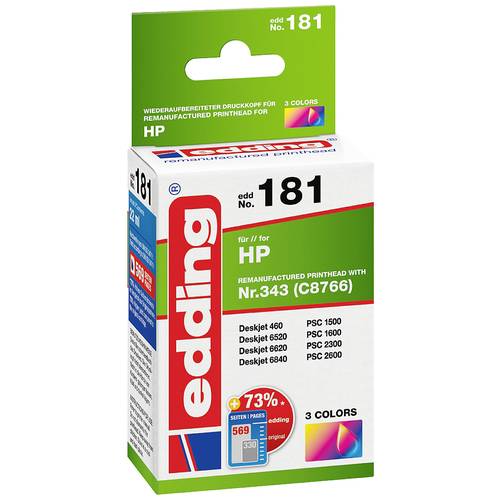Thumbnail - Edding Druckerpatrone ersetzt HP 343, C8766EE Kompatibel Color EDD-181 18-181