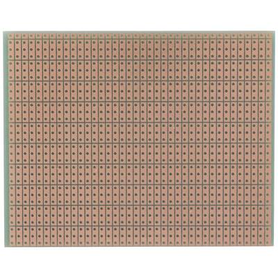 Eine perforierte Lochrasterplatine mit einem Gitternetz aus Kupferpads zur Nutzung beim elektronischen Prototyping.