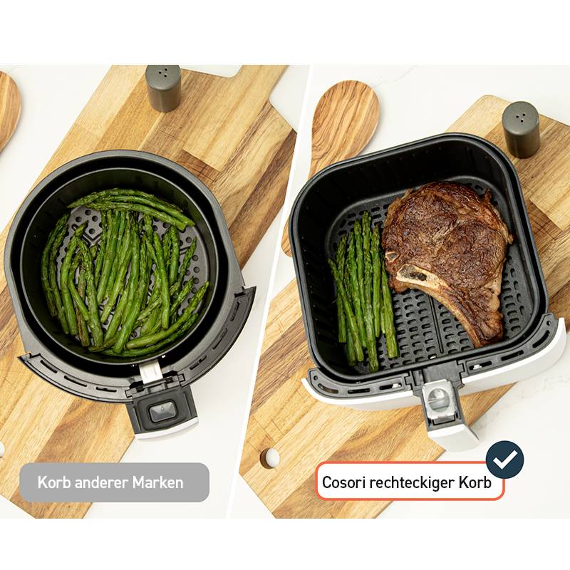 Cosori CP158-AF-RXW Heißluft-Fritteuse 5.5 l 1700 W Antihaftbeschichtung, BPA-frei, mit Display, Timerfunktion, Überhitz-7