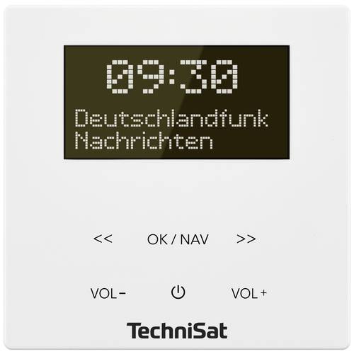 TechniSat DIGITRADIO UP 55, weiß Steckdosenradio DAB+, UKW Bluetooth® Inkl. Lautsprecherbox, Weckfunktion Weiß