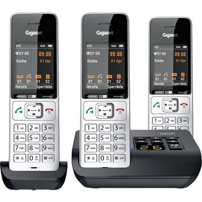 Gigaset COMFORT 500A trio DECT, GAP Schnurloses Telefon analog  Babyphone, Freisprechen, für Hörgeräte kompatibel, Heads