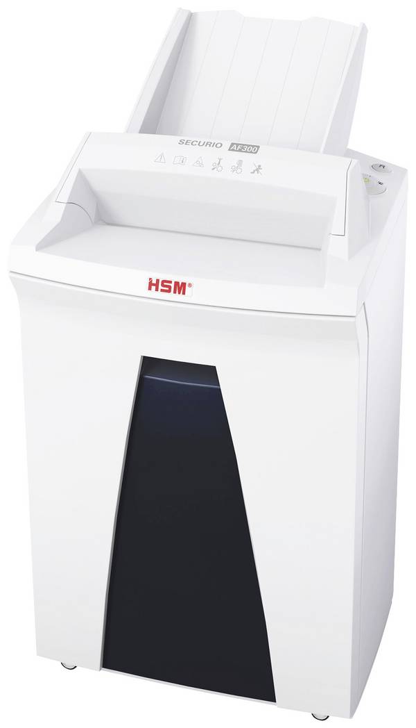 HSM AF300 Aktenvernichter 14 Blatt Partikelschnitt 4.5 x 30 mm P-5 Vernichtet auch Heftklammern, Büroklammern, Kreditkarte