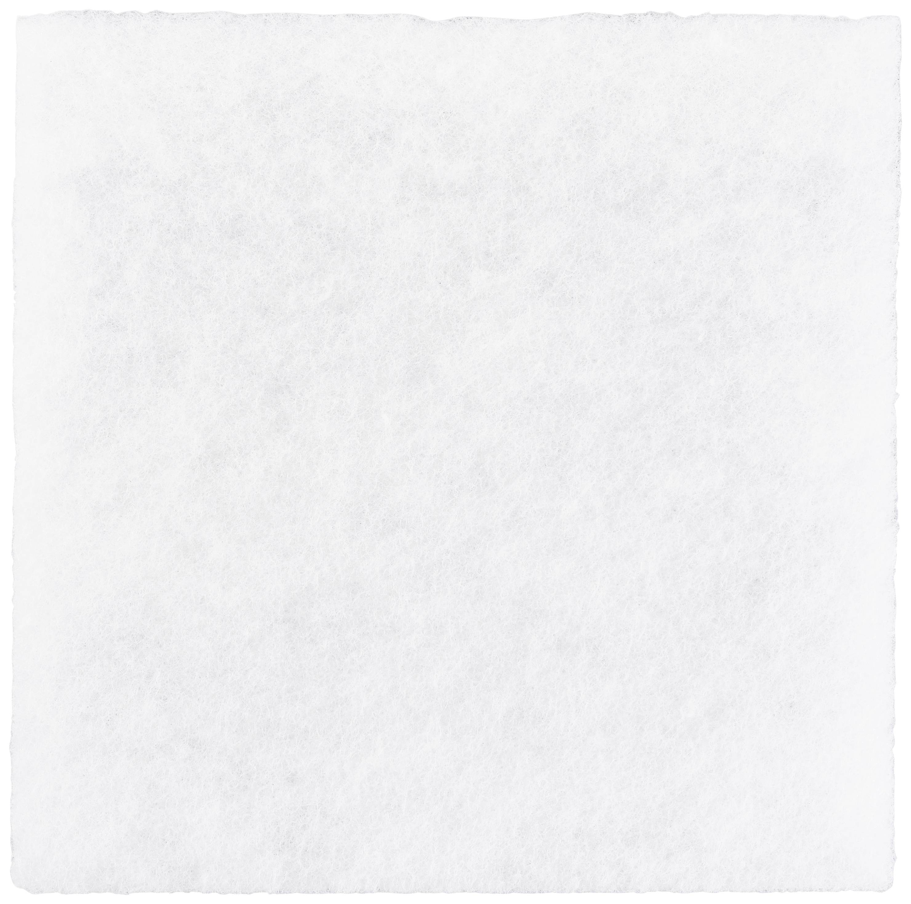 Ein weißes Quadrat mit papierartiger Textur auf einem neutralen Hintergrund.