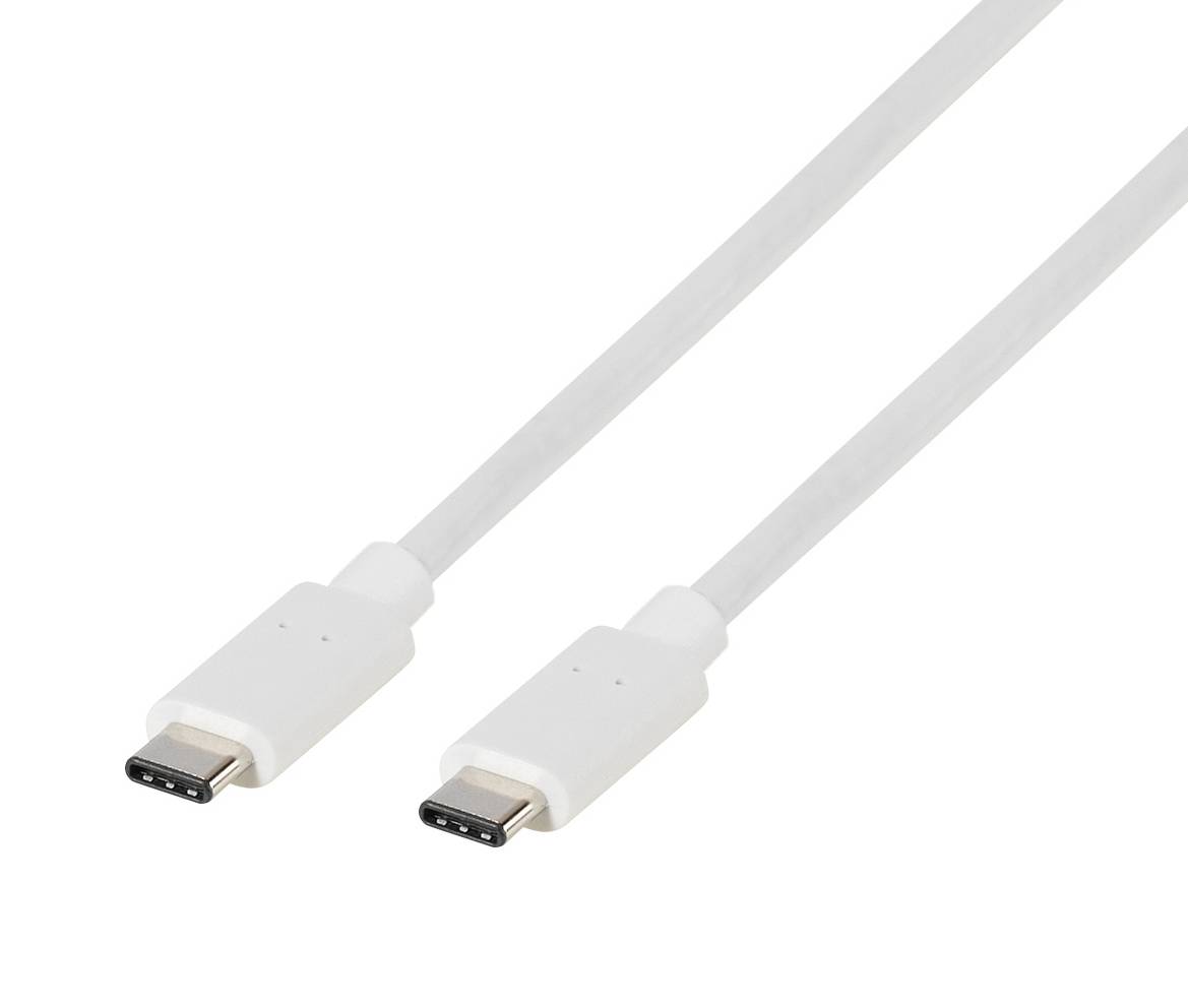 VIVANCO USB-Kabel USB-C? Stecker, USB-C? Stecker 1 m Weiß 63088 (63088)