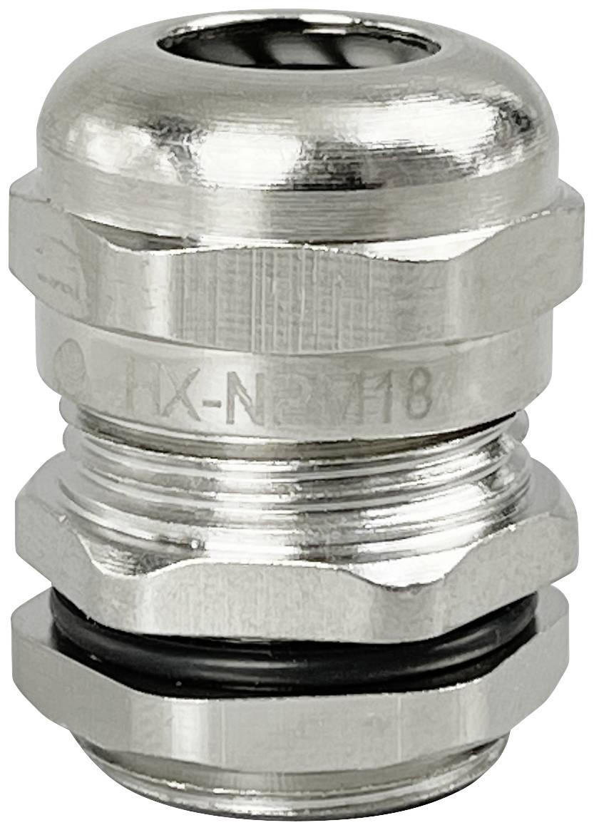 TRU COMPONENTS TC-10302828 Kabelverschraubung M18 Messing (vernickelt) Metall 1 St.