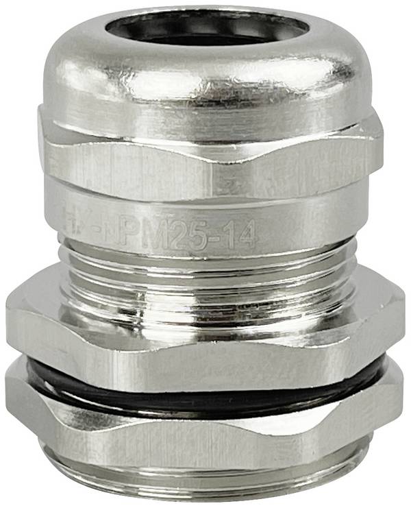 TRU COMPONENTS TC-10302840 Kabelverschraubung   M25 Messing (vernickelt) Metall 1 St.