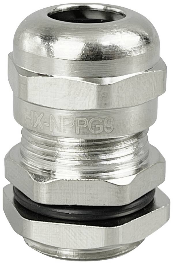 TRU COMPONENTS TC-10302872 Kabelverschraubung   PG9 Messing (vernickelt) Metall 1 St.