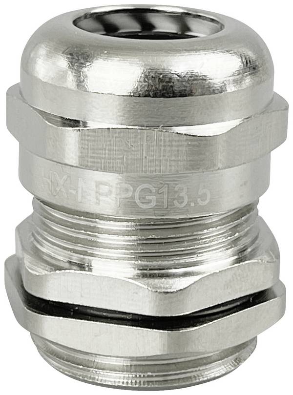TRU COMPONENTS TC-10302880 Kabelverschraubung   PG13.5 Messing (vernickelt) Metall 1 St.
