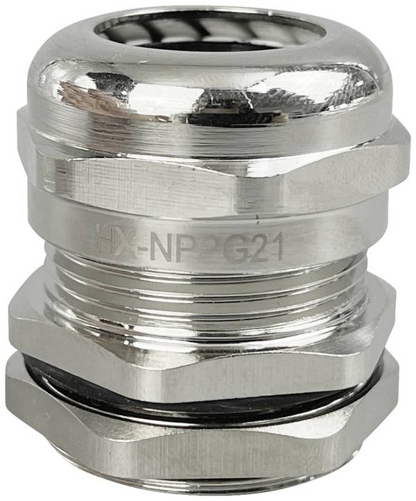 TRU COMPONENTS TC-10302888 Kabelverschraubung   PG21 Messing (vernickelt) Metall 1 St.