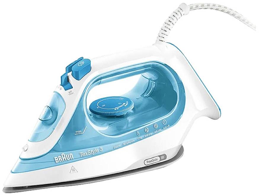 Braun SI3053BL Dampfbügeleisen TexStyle 3 2400W 3D BackGlide Bügelsohle-0