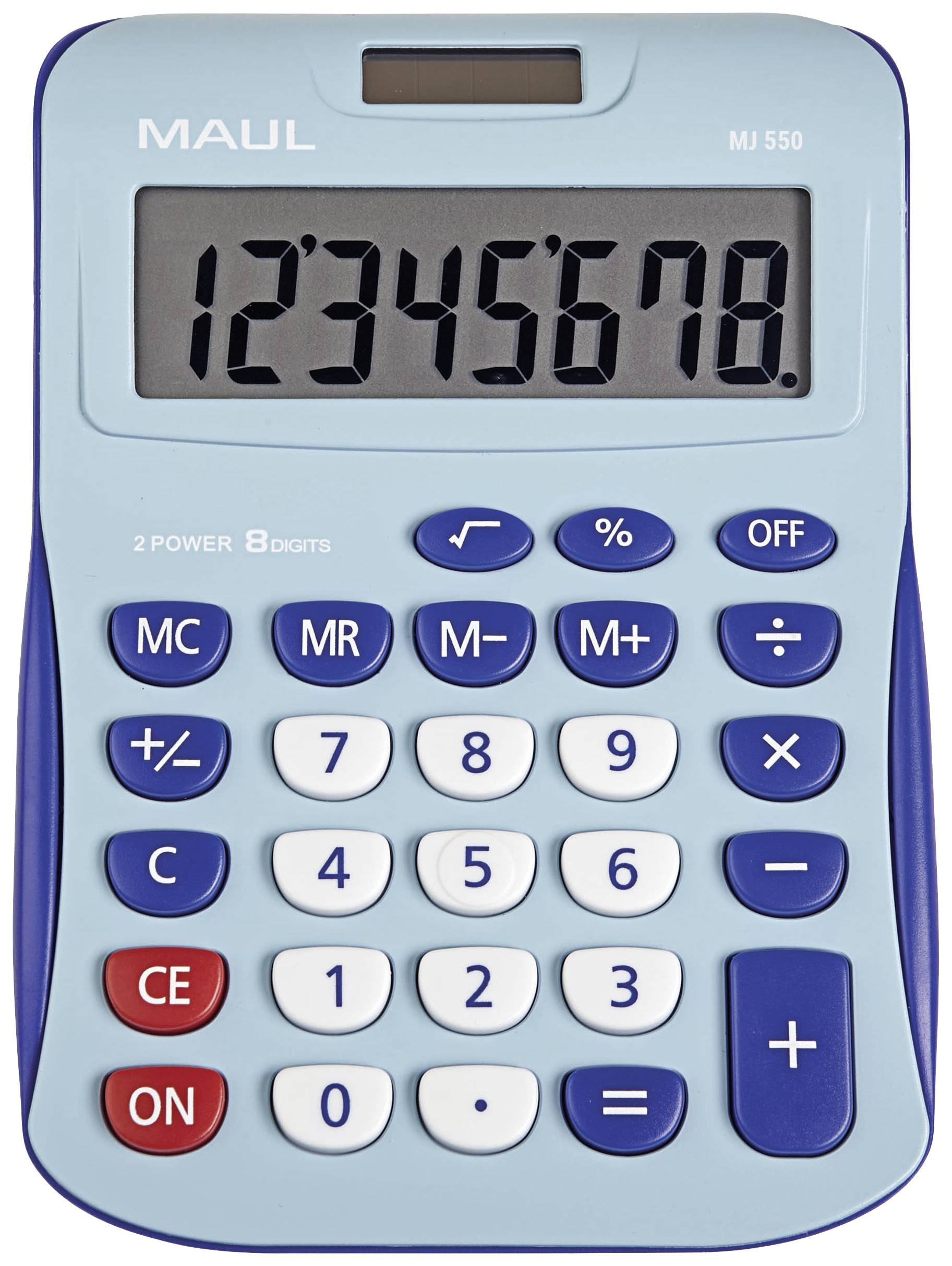 JAKOB MAUL - MAUL MJ 550, Tasche, Display-Rechner, 8 Ziffern, 1 Zeilen, Akku, Schwarz-0