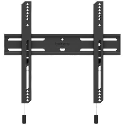 Ein schwarzer TV-Wandhalter der Marke Neomounts, mit vertikalen und horizontalen Streben zur sicheren Befestigung an der Wand.
