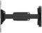 Schwarze, verstellbare TV-Wandhalterung mit ausziehbarem Arm, für flexible Monitor- oder TV-Positionierung an der Wand.