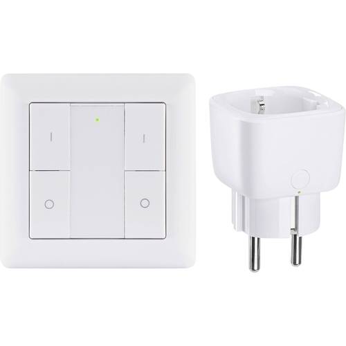 4064161217543 Smart Home Set Smart Plug + Wandtaster Paulmann Home Steckdose Weiß
