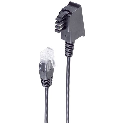 TAE-F Stecker auf RJ45 Stecker, VDSL Routerkabel, schwarz, 1,5m