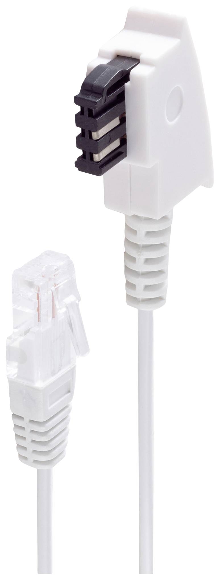 SHIVERPEAKS BASIC-S--Telefon-Anschlußkabel-TAE-F Stecker auf RJ45 Stecker, DSL VDSL Routerkabel, w