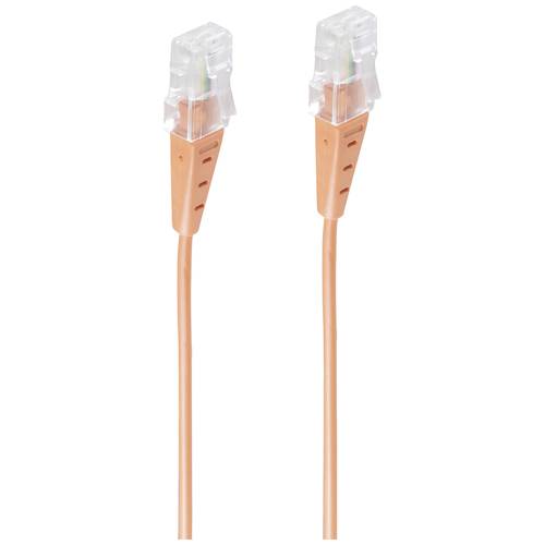 RJ45 Stecker/RJ45 Stecker Rund 4-adrig orange 0,5m