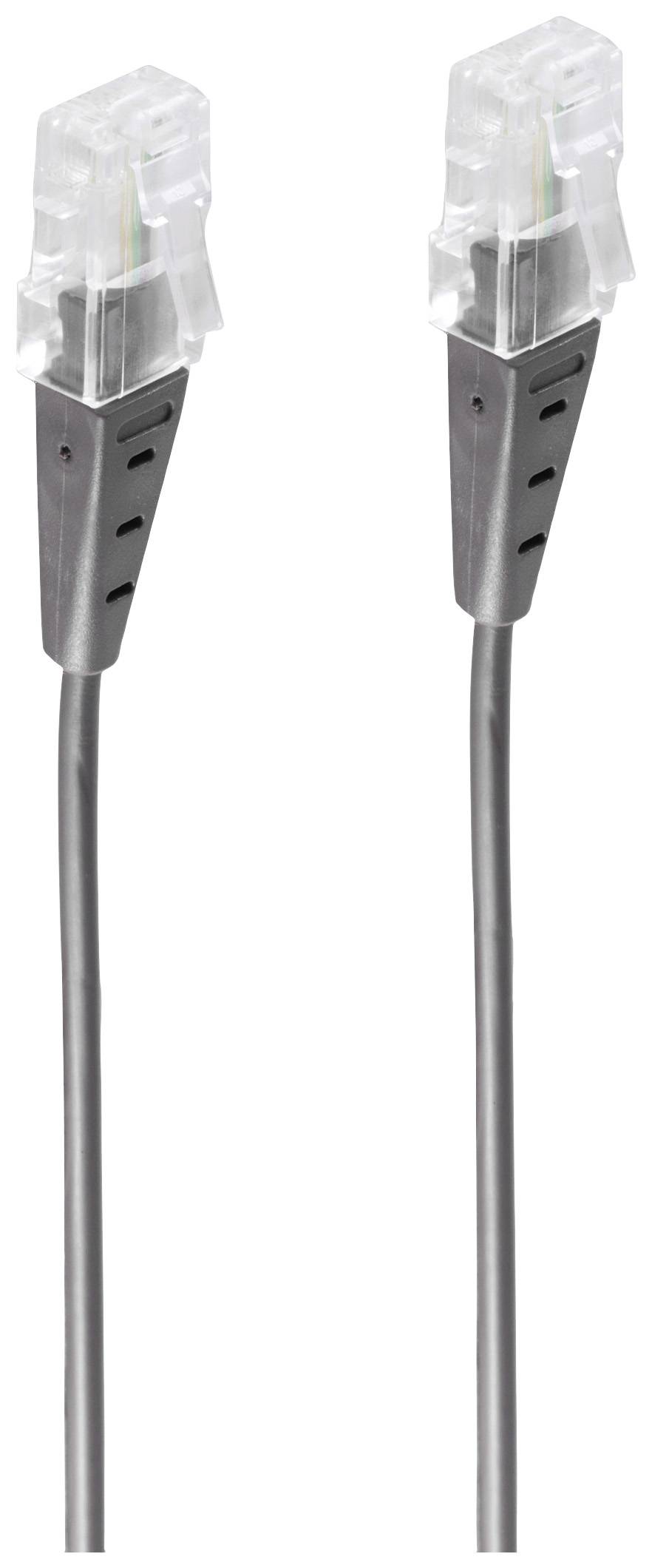 RJ45 Stecker/RJ45 Stecker Rund 4-adrig schwarz 3m