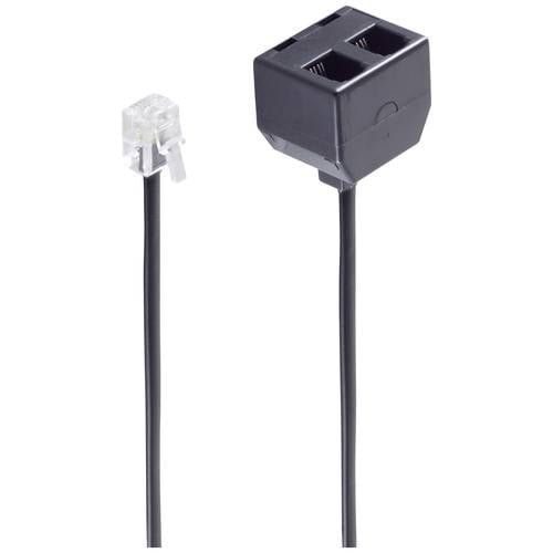 Western-Stecker 4/4 / 2 Western-Buchsen 4/4 0,15m