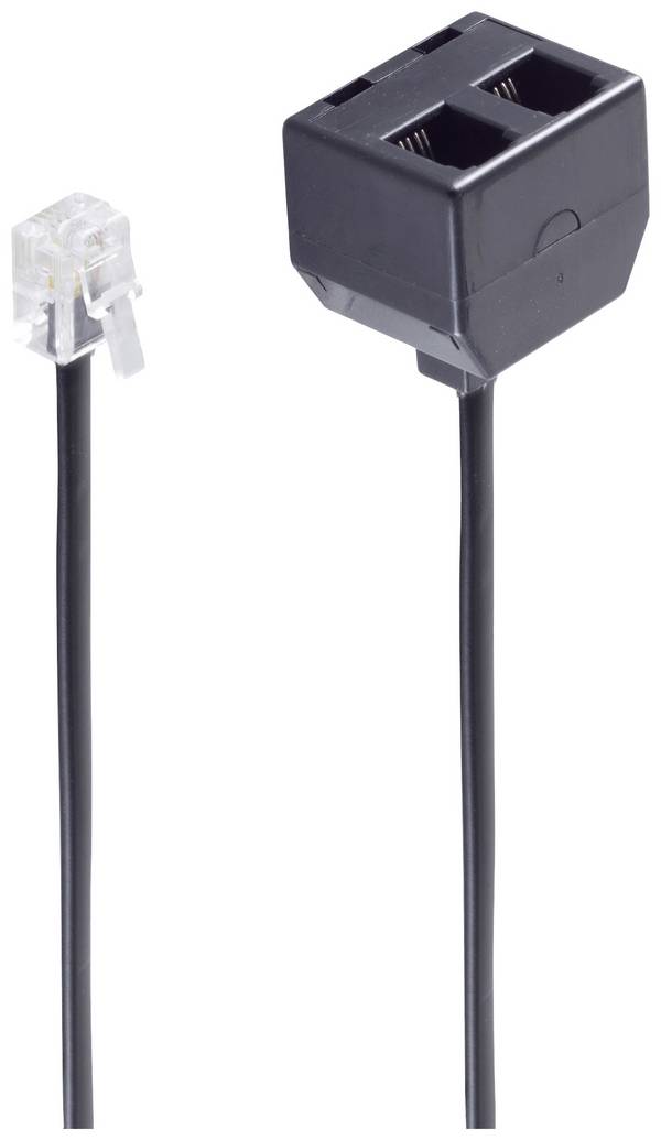 Western-Stecker 4/4 / 2 Western-Buchsen 4/4 0,15m