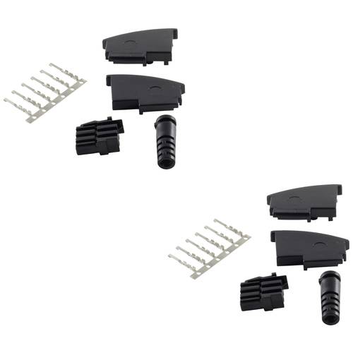 Shiverpeaks BASIC-S 2x Telefon TAE F-Stecker, unmontiert, Bausatz Stecker, gewinkelt Schwarz Shiverpeaks Inhalt: 2 St.