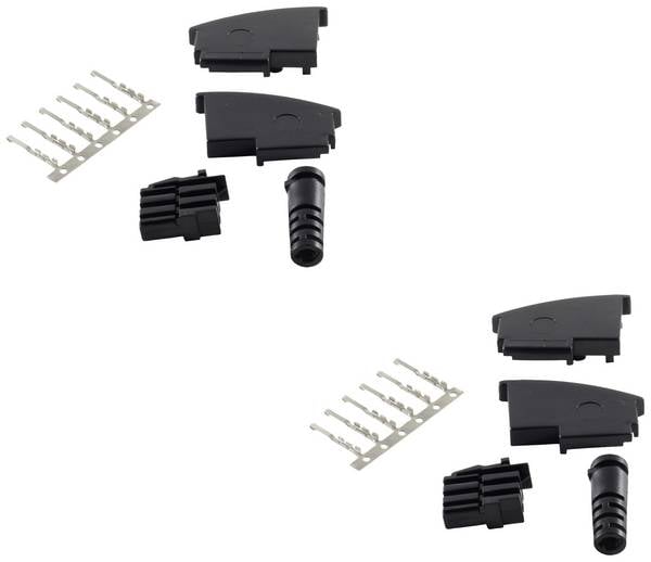Shiverpeaks BASIC-S 2x Telefon TAE F-Stecker, unmontiert, Bausatz Stecker, gewinkelt Schwarz Shiverpeaks Inhalt: 2 St.