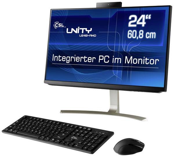CSL Computer All-in-One PC Unity U24B-AMD  60.5 cm (23.8 Zoll) Full HD AMD Ryzen 7 5700G 4.6 GHz 32 GB RAM 2 TB HDD 500 GB SSD AMD Radeon™ Graphics     Win 11 Pro 84240