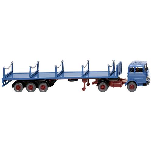 Wiking 055406 H0 LKW Modell Mercedes Benz Rungensattelzug - azurblau