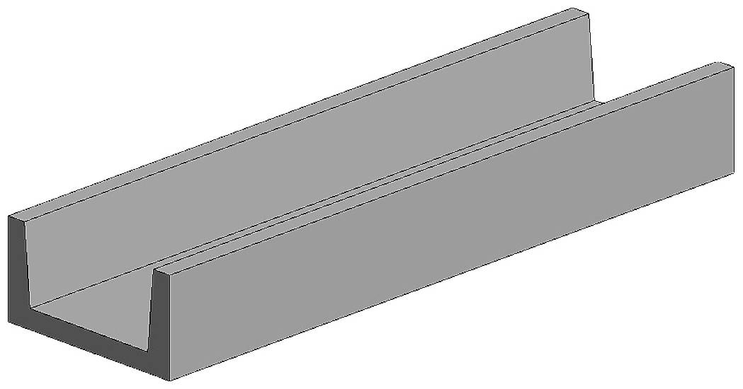 Polystyrol U-Profil U-Profil (L x B x H) 350 x 0.94 x 1.5 mm 4 St.