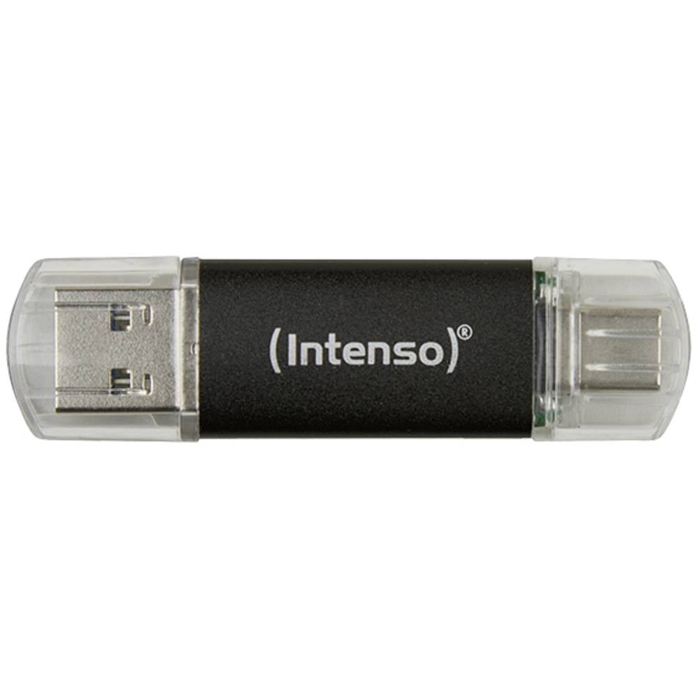 Intenso Twist Line USB-stick 32 GB USB-A, USB-C, USB 3.2 Gen 1 Antraciet 3539480