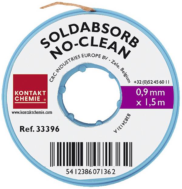 CRC SOLDABSORB 0,9 mm x 1,5 Entlötlitze Länge 1.5 m Breite 0.9 mm