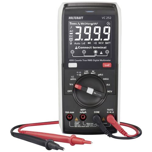 Thumbnail - VOLTCRAFT VC252 Hand-Multimeter kalibriert (ISO) digital LoZ CAT III 600 V Anzeige (Counts): 4000