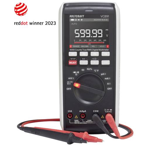 VOLTCRAFT VC891 Hand-Multimeter kalibriert (DAkkS-akkreditiertes Labor) digital Datenlogger CAT III 1000 V, CAT IV 600 V...
