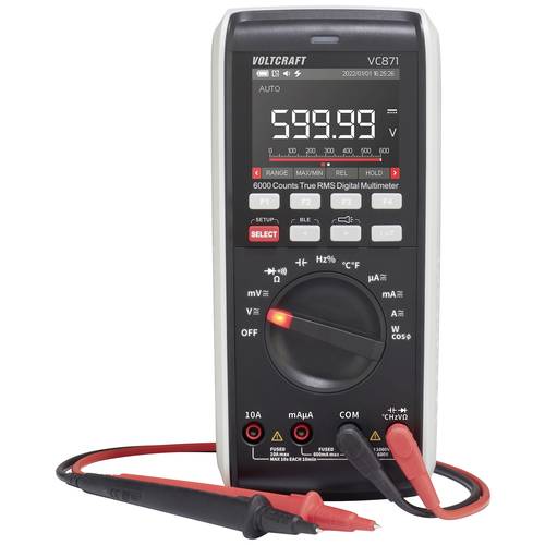 VOLTCRAFT VC871 Hand-Multimeter kalibriert (DAkkS-akkreditiertes Labor) digital Datenlogger CAT III 1000 V, CAT IV 600 V...