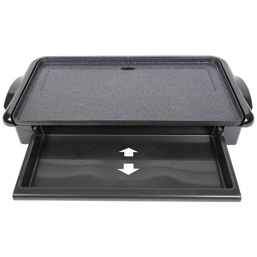 SOGO Human Technology Elektro Tischgrill Überhitzungsschutz Schwarz, Stein-Optik