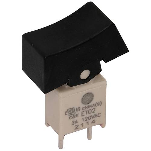 Thumbnail - C & K Switches ET21J1AVQE2 Wippschalter 120 V/AC, 28 V/DC 3.00 A 2 x Ein/Ein 1 St. Tray