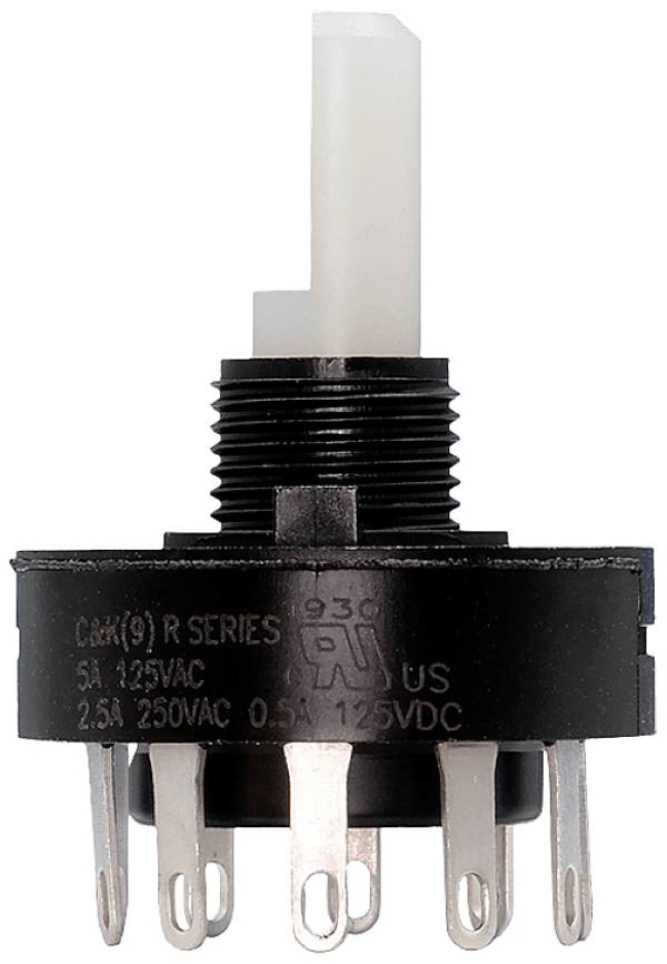 C & K Switches R20307RR01Q Drehschalter 125 V, 250 V 5 A Schaltpositionen 3 1 St.