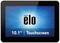 'elo Touchscreen' 10,1" Monitor vor blauem Hintergrund.