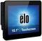 Ein schwarzer Touchscreen-Monitor von elo, 10,1 Zoll, mit blauem Hintergrund und dem Text '10.1" | Touchscreen'.