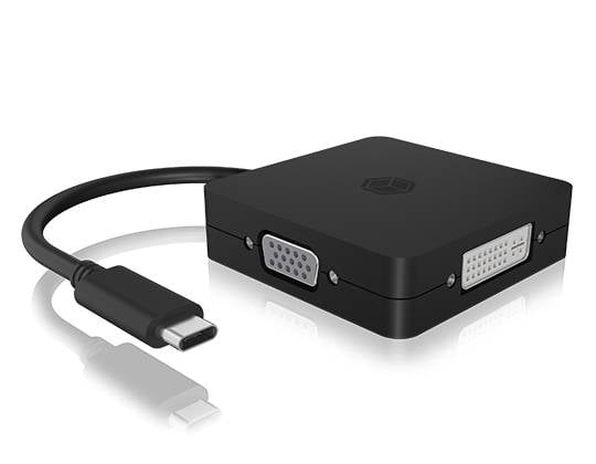 ICY BOX IB-DK1104-C Video Adapter USB Type-C 4-in-1 DisplayPort Alt Mode High-Speed HDMI