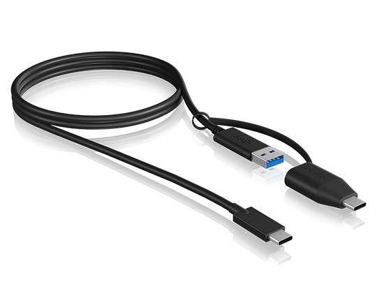 RAIDSONIC ICY BOX IB-CB034 USB 3.2 Gen2 Kabel Type-C zu Type-A und Type-C Länge 100cm bis zu 10 Gbit