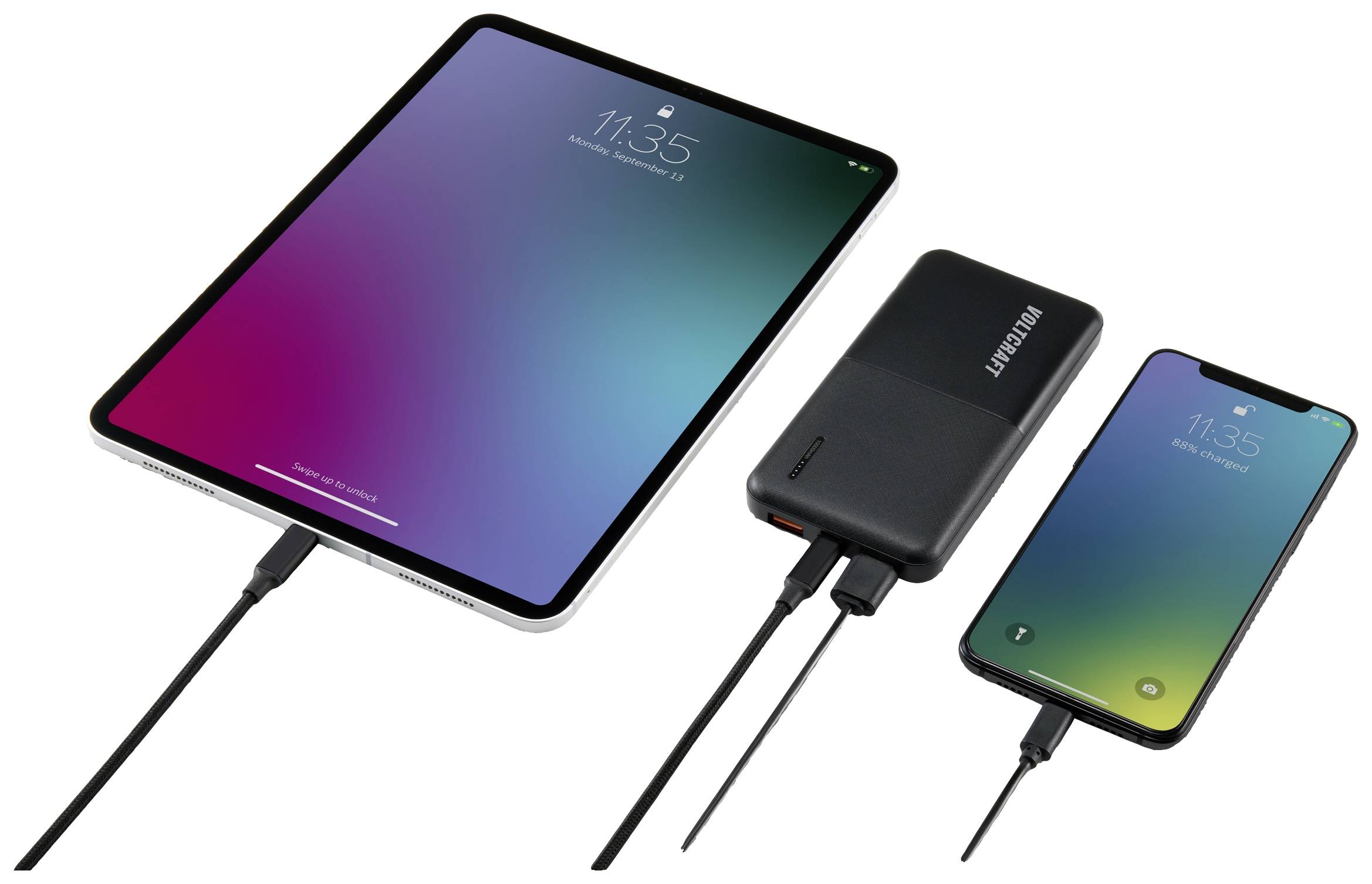 VOLTCRAFT PB-17C-M Powerbank 10000 mAh USB PD LiPo Schwarz-6