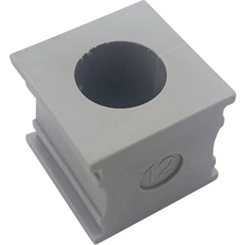 TRU COMPONENTS ELT 12 Kabeldurchführung geschlitzt Klemm-Ø (max.) 13 mm Elastomer Grau 1 St.