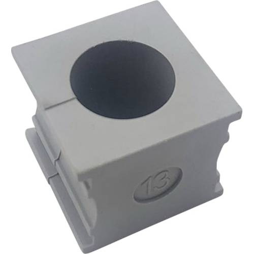 TRU COMPONENTS ELT 13 Kabeldurchführung geschlitzt Klemm-Ø (max.) 14 mm Elastomer Grau 1 St.