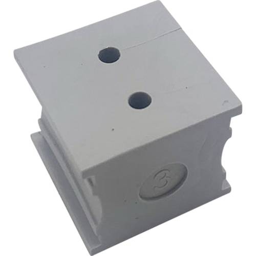 TRU COMPONENTS ELT 2/3 Kabeldurchführung geschlitzt Klemm-Ø (max.) 3 mm Elastomer Grau 1 St.