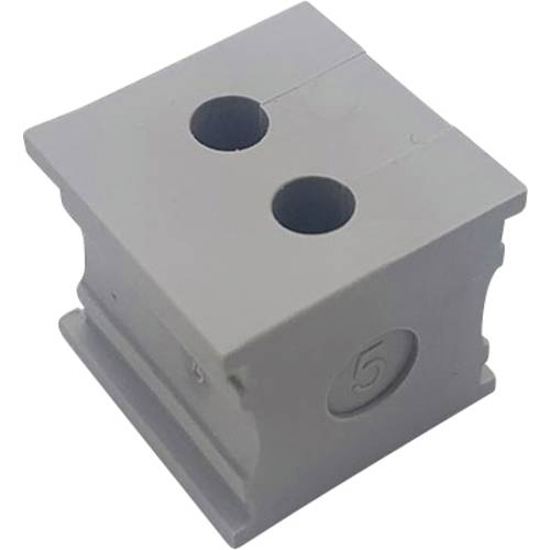 TRU COMPONENTS ELT 2/5 Kabeldurchführung geschlitzt Klemm-Ø (max.) 5 mm Elastomer Grau 1 St.